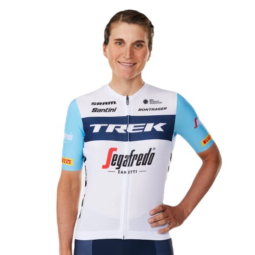 Koszulka rowerowa Santini Trek-Segafredo Team Replica Biała