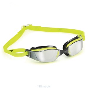 Okulary pływackie Phelps XCeed Mirror yellow/black