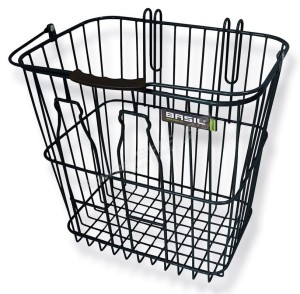 Basil Kosz Tylny Bottle Basket Black