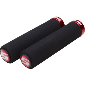 Sram Locking Foam Grips Chwyty rowerowe kierownicy 129mm czarno czerwone