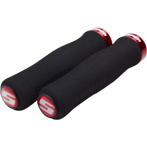 Sram Locking Foam Grips Chwyty rowerowe kierownicy 129mm czarno czerwone