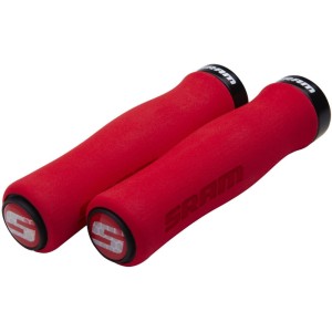 Sram Locking Foam Grips Chwyty rowerowe kierownicy 129mm czerwono czarne