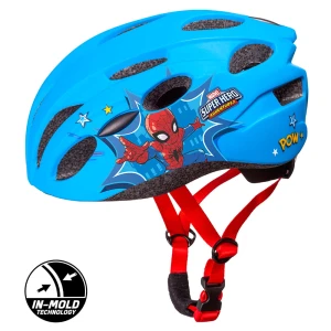 Kask rowerowy in-mold spiderman