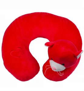 Poduszka na szyję miś czerwony 3d