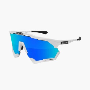 Scicon Okulary Aeroshade XL White Gloss/White - SCNPP Multimirror Blue