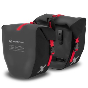 Extrawheel Sakwy Uniwersalne Rider Polyester Grey/Black 30L