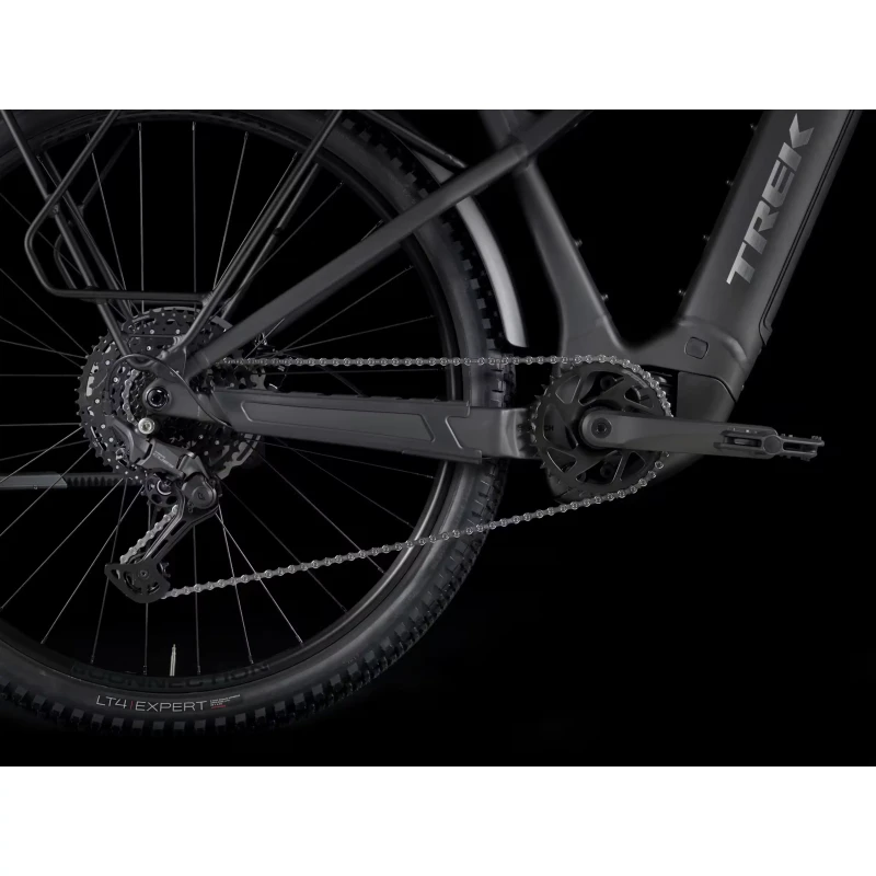 Rower elektryczny Trek Powerfly+ 4 Equipped Gen 5 2026 Czarny - łańcuch