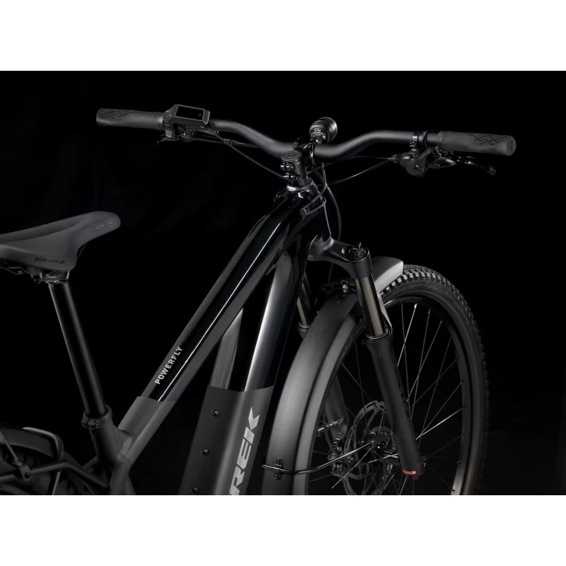 Rower elektryczny Trek Powerfly+ 4 Equipped Gen 5 2026 Czarny - widok na kierownicę