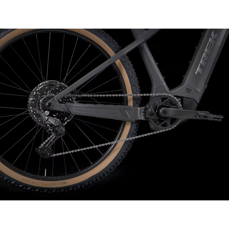 Rower elektryczny Trek Powerfly+ 4 Gen 5 2026 Czarny - łańcuch