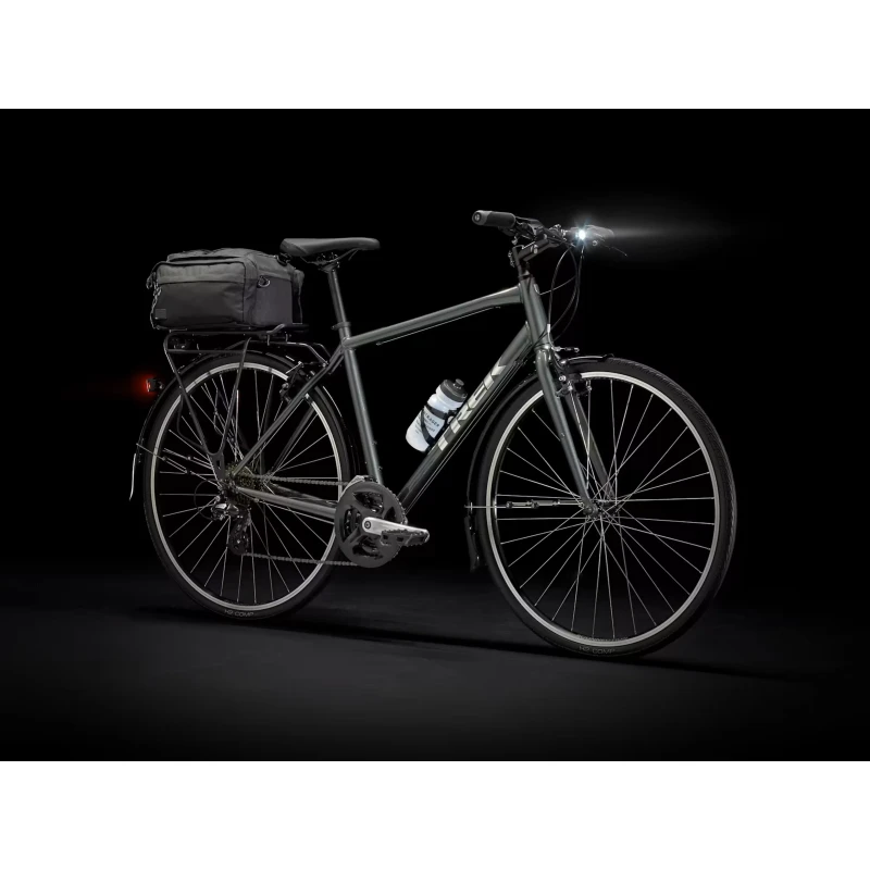 Rower fitness Trek FX 1 Szary - widok z akcesoriami