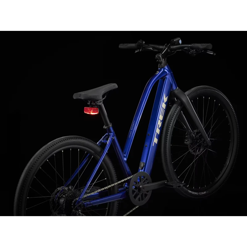 Rower elektryczny Trek Dual Sport+ 2 Stagger Niebieski - widok z tyłu