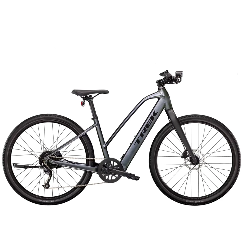 Rower elektryczny Trek Dual Sport+ 2 Stagger Szary - widok z boku