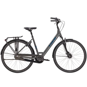 Rower miejski Trek District 2 Equipped o niskim przekroku Szary