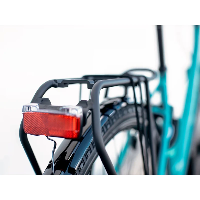 Rower miejski Trek District 1 Equipped o niskim przekroku Turkusowy - lampka tylna