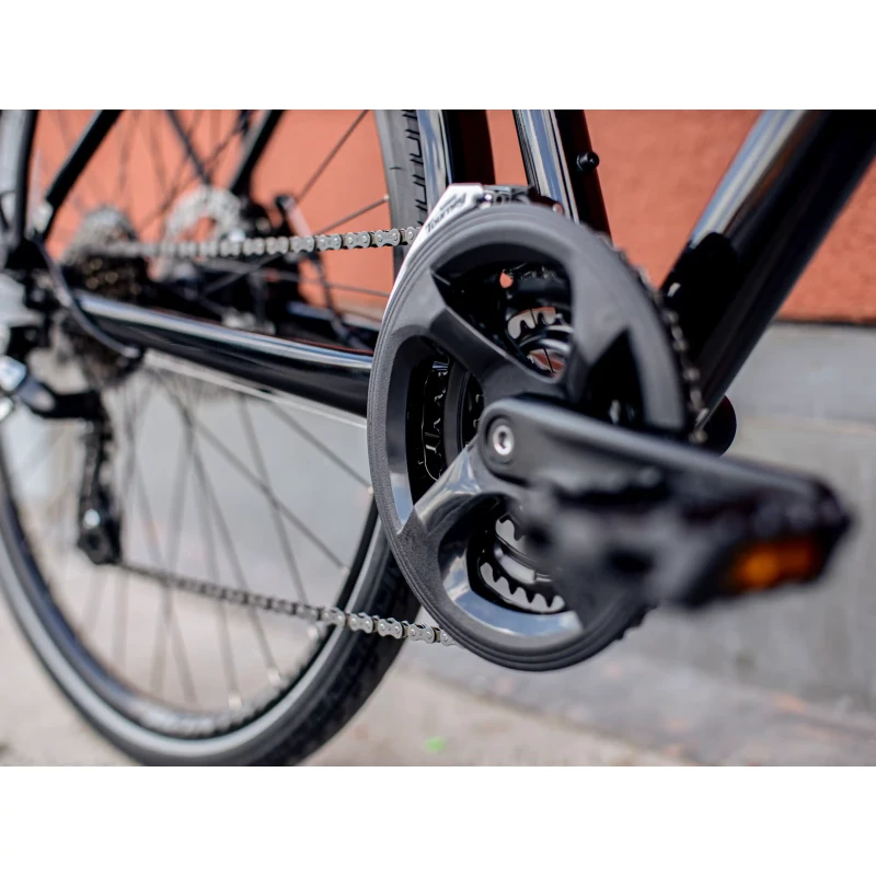 Rower trekkingowy Trek Verve 1 Equipped 2022 Czarny - korba