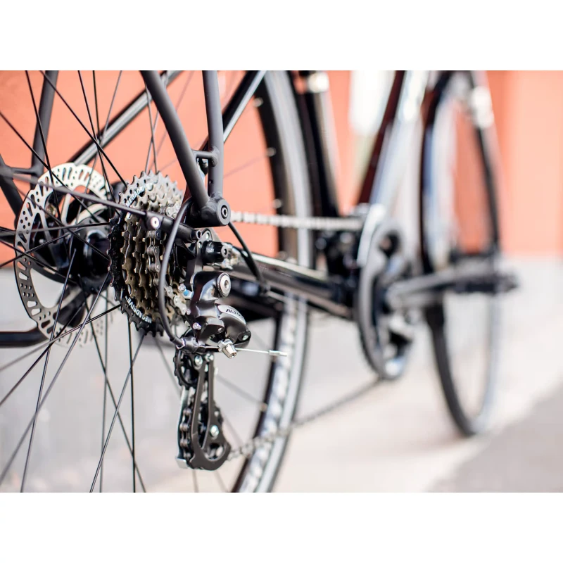 Rower trekkingowy Trek Verve 1 Equipped 2022 Czarny - widok piasty