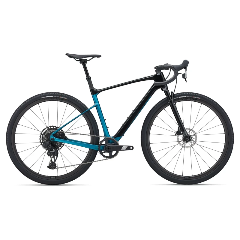 Rower gravel Giant Revolt X Advanced Pro 2 Black:Sea Sparkle - widok z boku