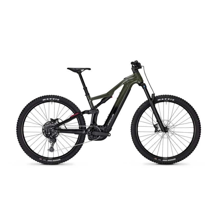 Rower elektryczny Focus Thron2 6.7 600Wh Zielony - widok z boku