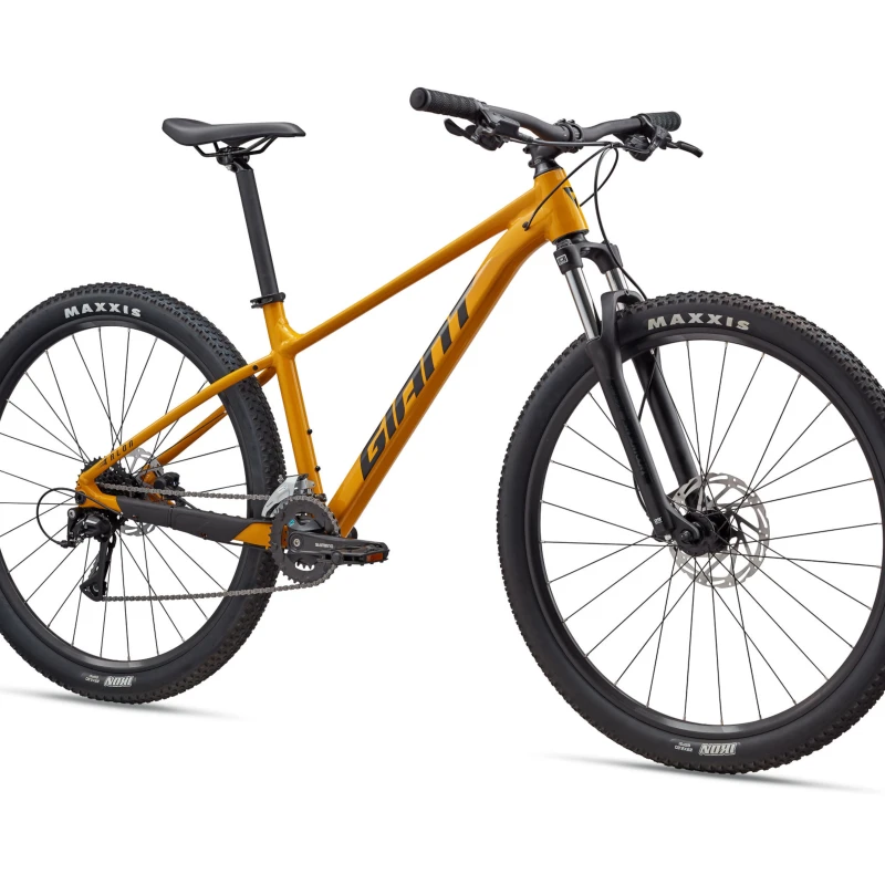 Rower MTB Giant Talon 3 Pomarańczowy - widok z boku