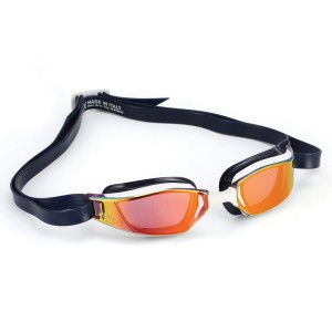 Okulary pływackie Phelps XCeed Titanium Mirror Red white/blue