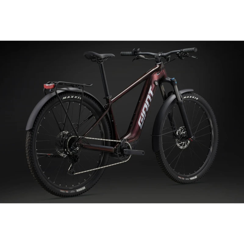 Rower elektryczny Giant Fathom E+ 2 EX 2025 Bordowy - widok roweru z tyłu
