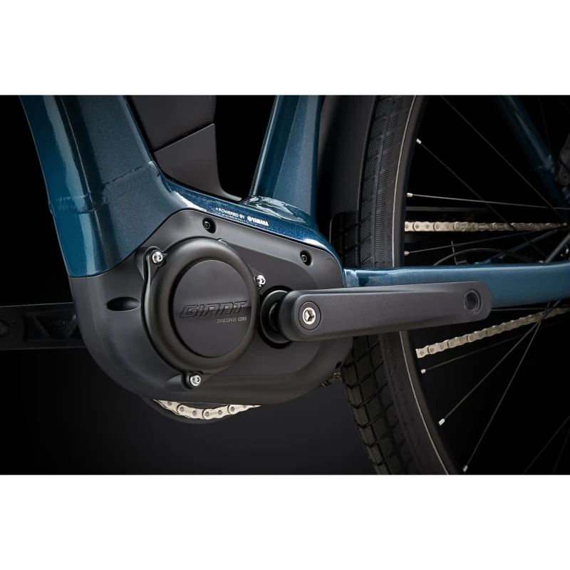 Rower elektryczny Giant Expression E+ 1 Cosmos Navy - widok korby