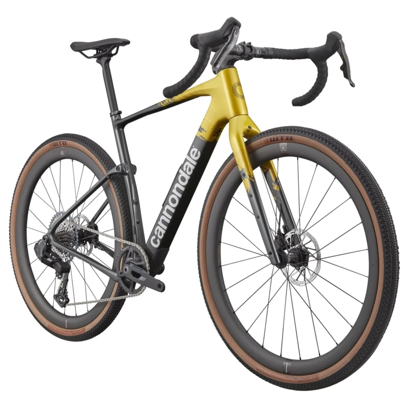Rower gravel Cannondale Topstone Carbon 1 AXS Czarno Żółty - widok z przodu