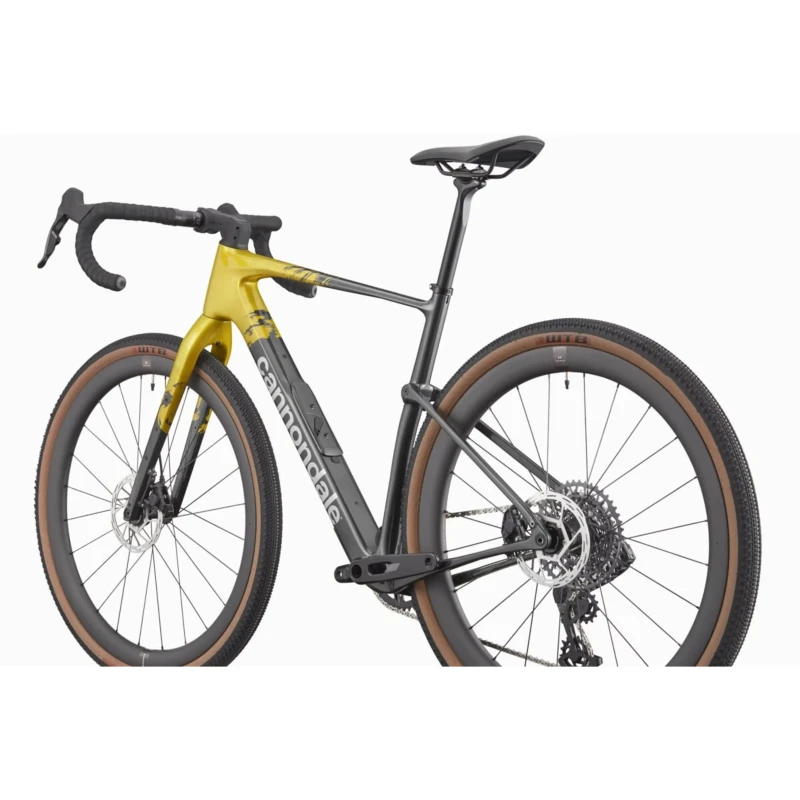 Rower gravel Cannondale Topstone Carbon 1 AXS Czarno Żółty - widok z tyłu