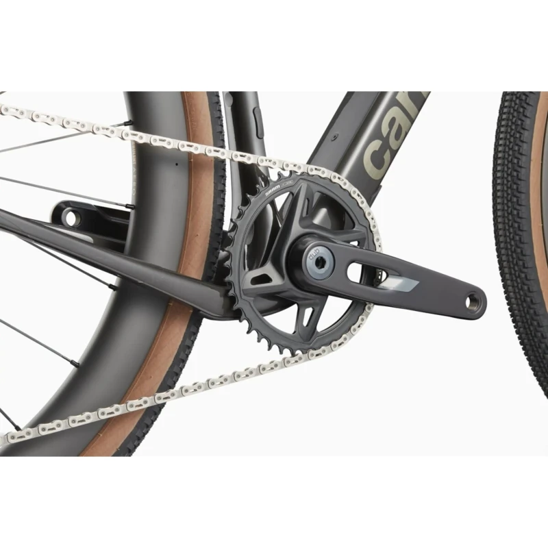 Rower gravel Cannondale Topstone Carbon 1 AXS Czarny - widok korby