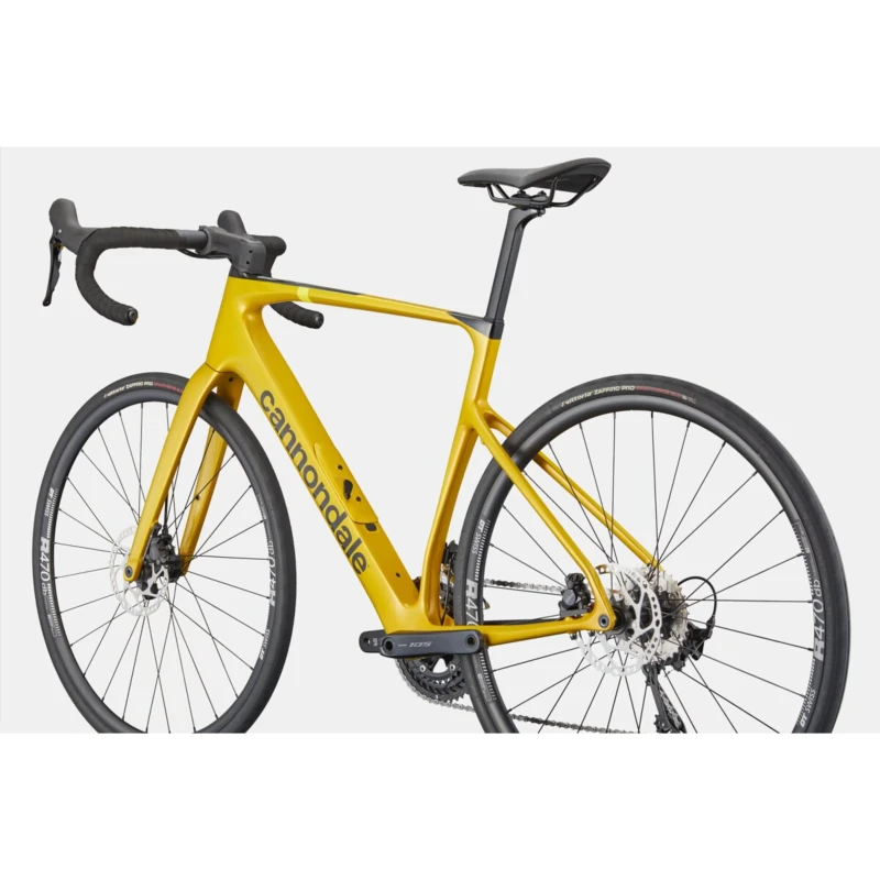 Rower szosowy Cannondale Synapse Carbon 5 Żółty - widok z tyłu
