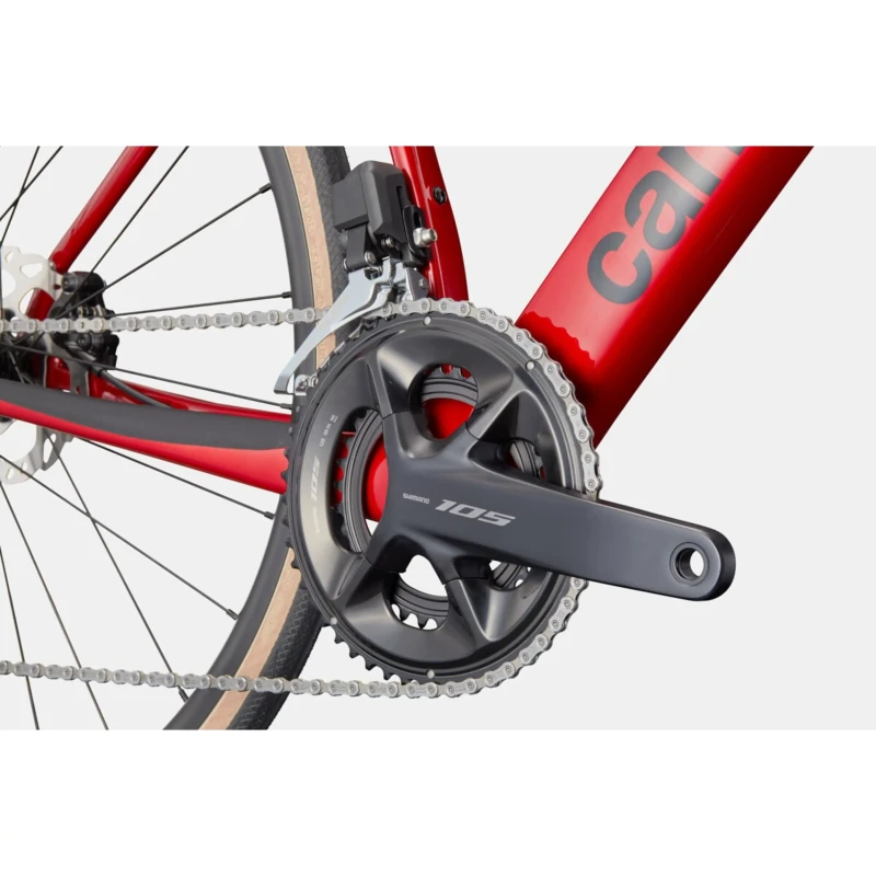 Rower szosowy Cannondale Synapse Carbon 4 Czerwony - widok korby
