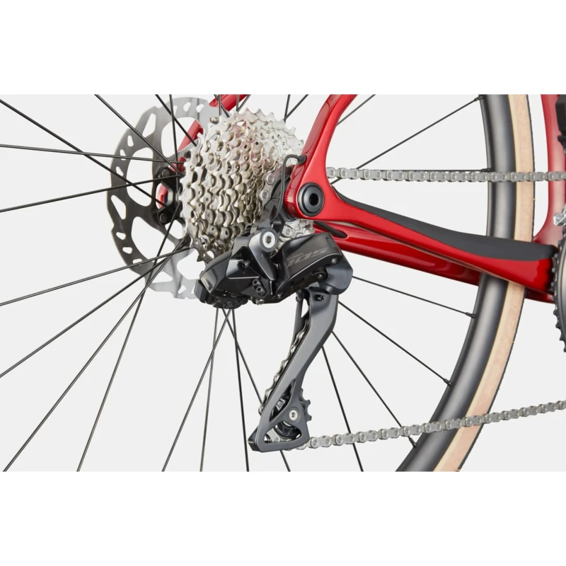 Rower szosowy Cannondale Synapse Carbon 4 Czerwony - widok piasty