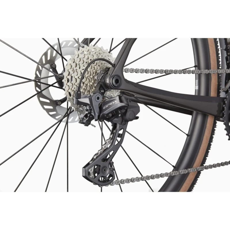 Rower gravel Cannondale SuperX Carbon 3 Szary - widok piasty
