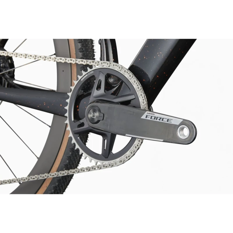 Rower gravel Cannondale SuperX Carbon 1 Brązowy - widok korby