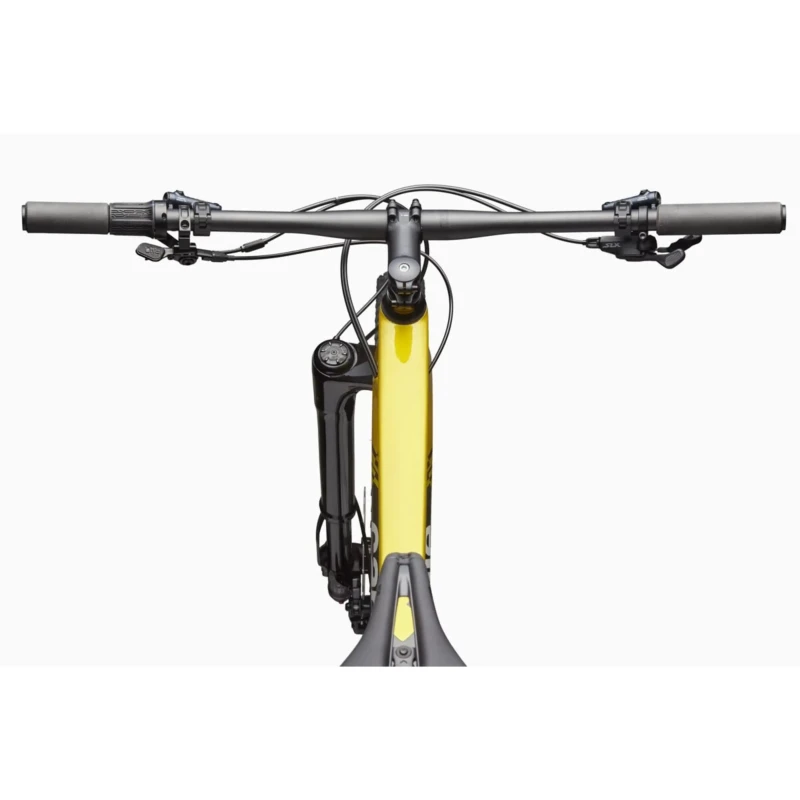 Rower MTB Cannondale Scalpel HT Carbon 1 Phoenix Yellow - widok kierownicy z przodu