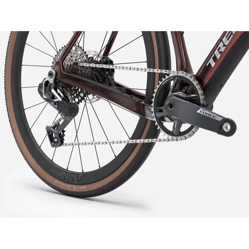 Rower gravel Trek Checkpoint SL 7 AXS Gen 3 Bordowy - widok korby