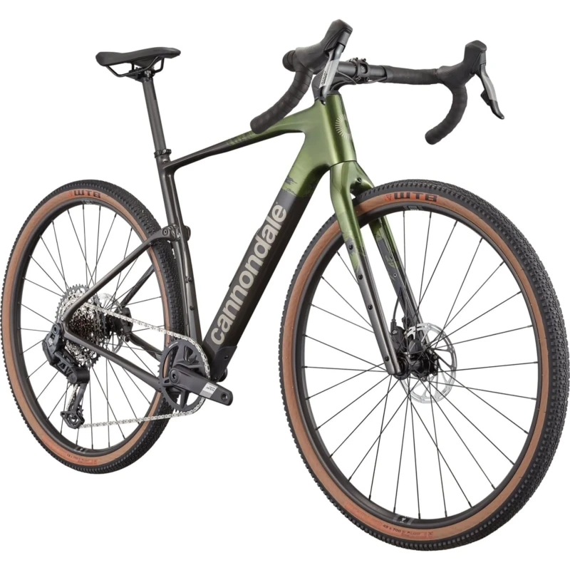 Rower gravel Cannondale Topstone Carbon 2 AXS Zielony - widok z przodu
