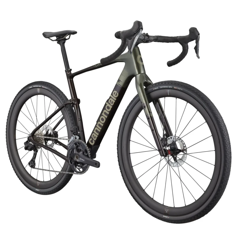 Rower gravel Cannondale Topstone Carbon LTD Di2 Zielony - widok z przodu
