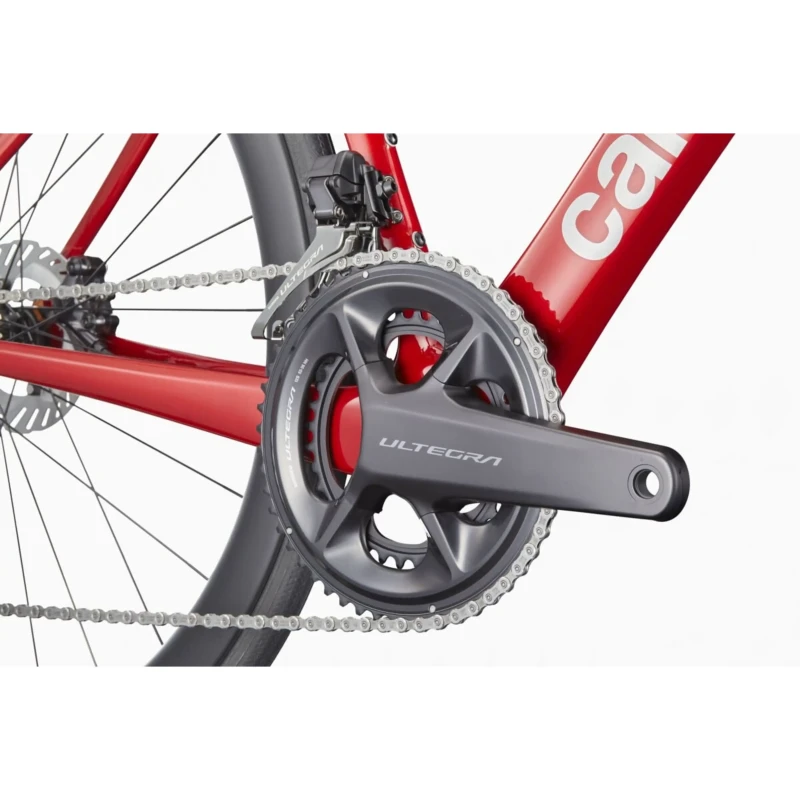 Rower szosowy Cannondale SuperSix Evo Carbon 2 Czerwony - widok korby