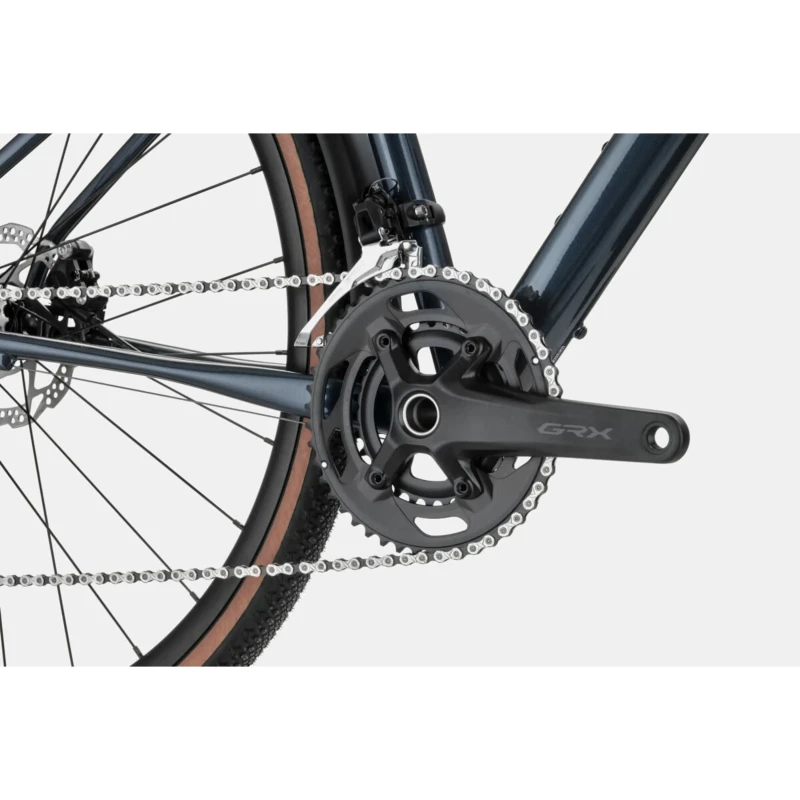 Rower gravel Cannondale Topstone EQ Granatowy - widok korby