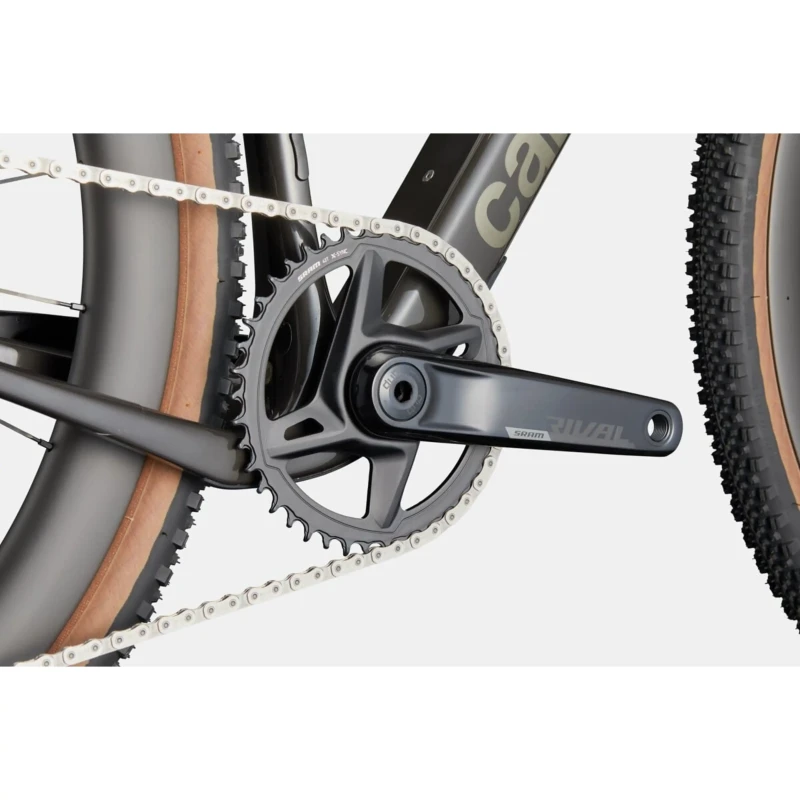 Rower gravel Cannondale Topstone Carbon 1 Lefty AXS Czarny - widok korby