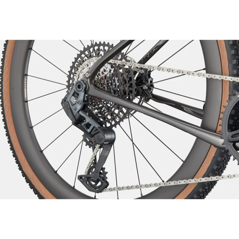 Rower gravel Cannondale Topstone Carbon 1 Lefty AXS Czarny - widok piasty i łańcucha