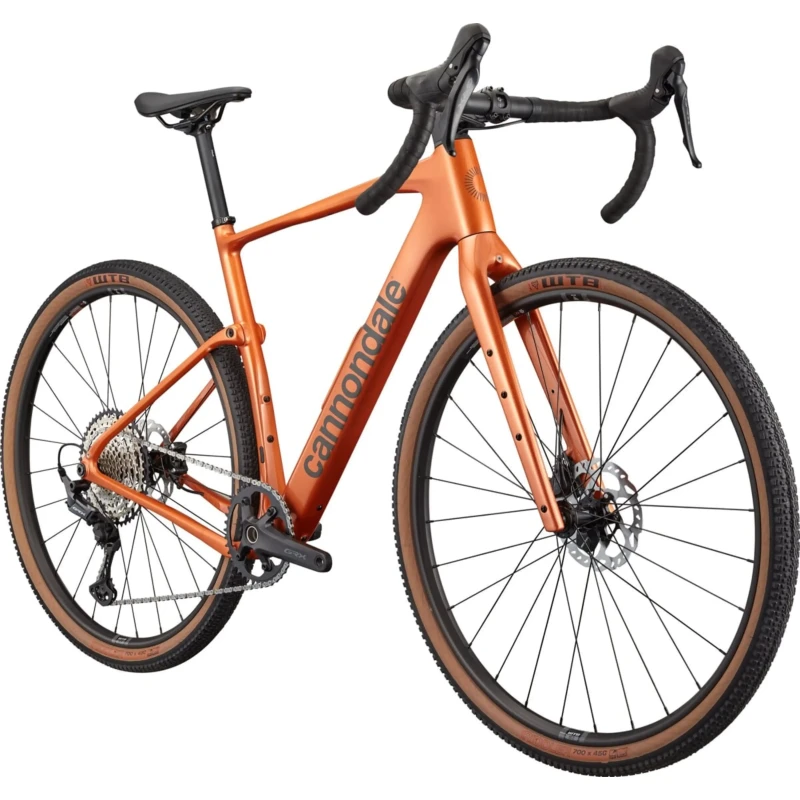 Rower gravel Cannondale Topstone Carbon 3 GRX 1x Pomarańczowy - widok z przodu
