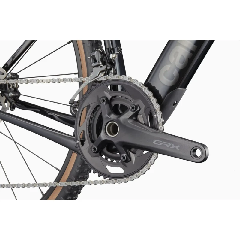 Rower gravel Cannondale Topstone Carbon 3 GRX 2x Czarny - widok korby