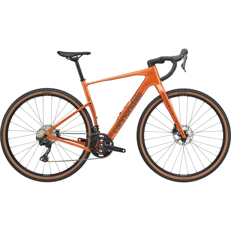 Rower gravel Cannondale Topstone Carbon 3 GRX 2x Pomarańczowy - widok z boku