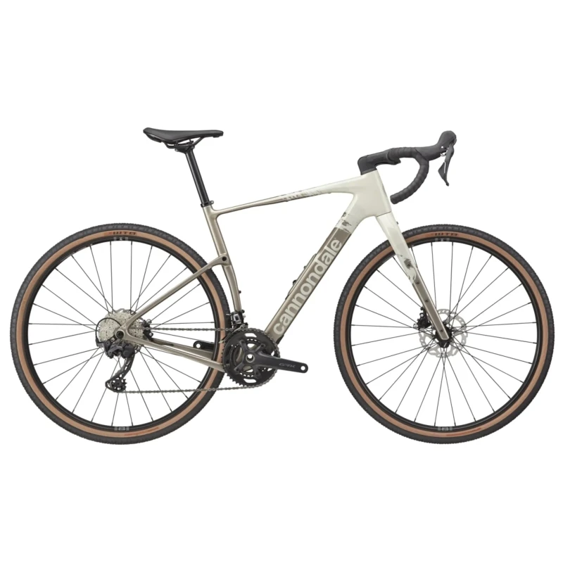 Rower gravel Cannondale Topstone Carbon 3 GRX 2x Biały - widok z boku