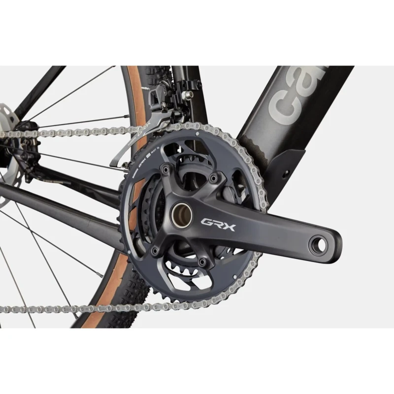 Rower gravel Cannondale Topstone Carbon 2 GRX 2x Czarny - widok korby