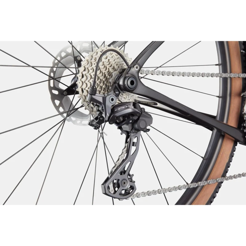 Rower gravel Cannondale Topstone Carbon 2 GRX 2x Czarny - widok piasty