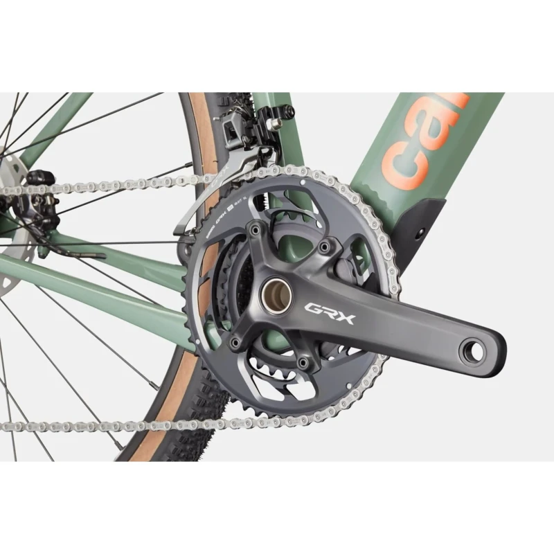 Rower gravel Cannondale Topstone Carbon 2 GRX 2x Zielony - widok korby
