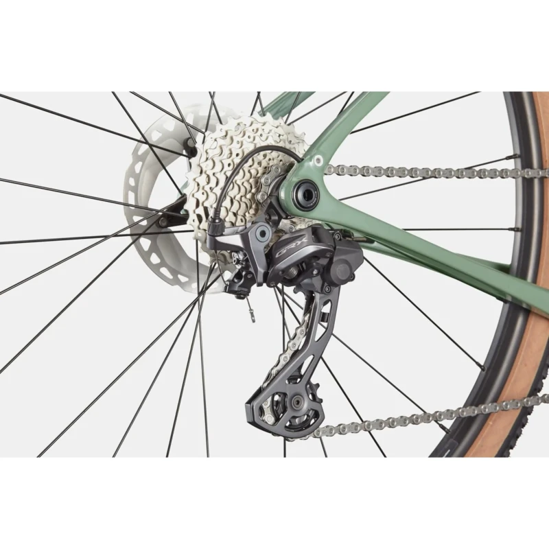 Rower gravel Cannondale Topstone Carbon 2 GRX 2x Zielony - widok piasty